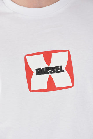 T-Shirt T-DIEGOR-K47 con Logo in Rilievo