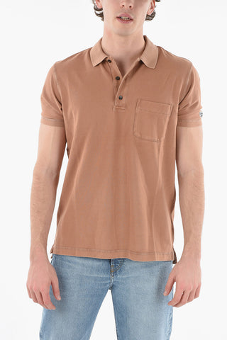 RED TAG Breast Pocket T-POLO-WORKY-DOV-PE 3-Buttons Polo Shirt