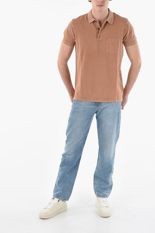 RED TAG Breast Pocket T-POLO-WORKY-DOV-PE 3-Buttons Polo Shirt