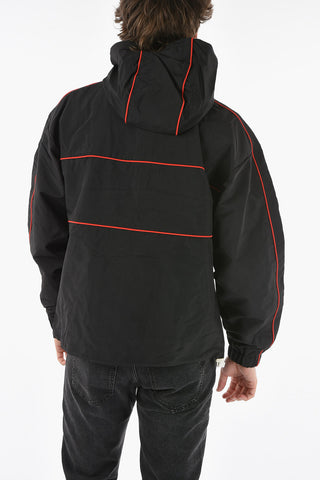 Contrasting Bands J-JASON Windbreaker Jacket with Inner Pocket