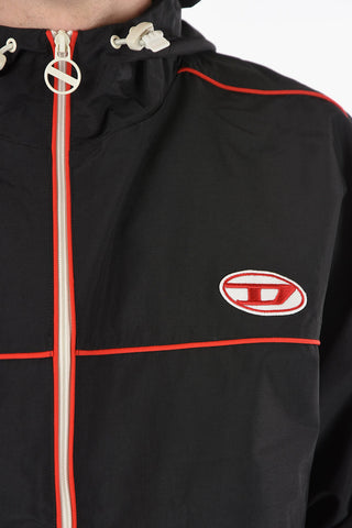 Contrasting Bands J-JASON Windbreaker Jacket with Inner Pocket