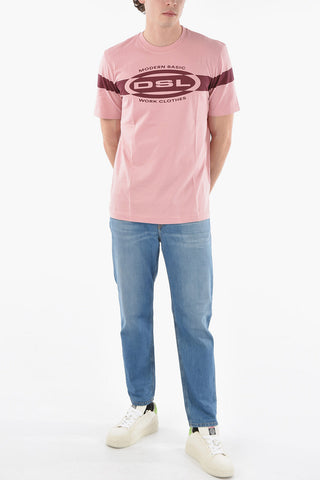 Crew-Neck T-JUST-HS1 T-Shirt with Contrasting Print
