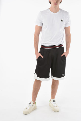 Contrasting Drawstring Waist P-BOWLY 3 Pockts Shorts 
