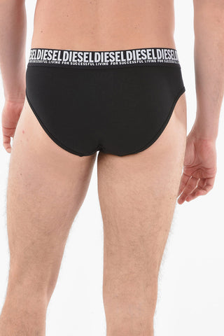Stretch Cotton UMBR-ANDRE 3 Briefs Set with Logoed Waist Band