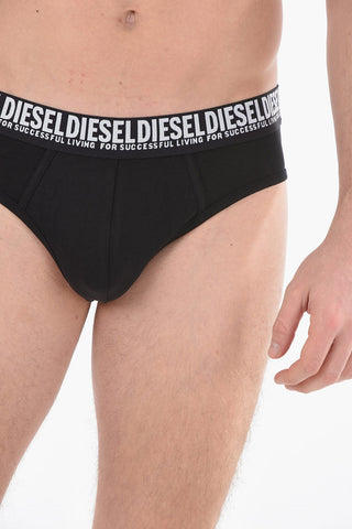 Stretch Cotton UMBR-ANDRE 3 Briefs Set with Logoed Waist Band