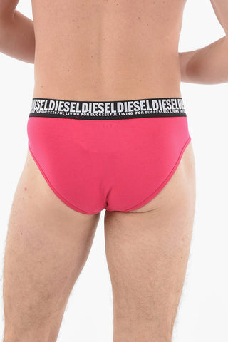 Stretch Cotton UMBR-ANDRE 3 Briefs Set with Logoed Waist Band