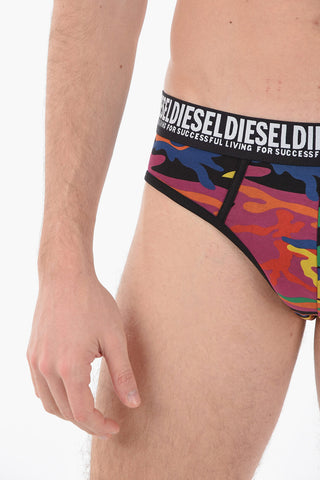 Stretch Cotton UMBR-ANDRE 3 Briefs Set with Logoed Waist Band