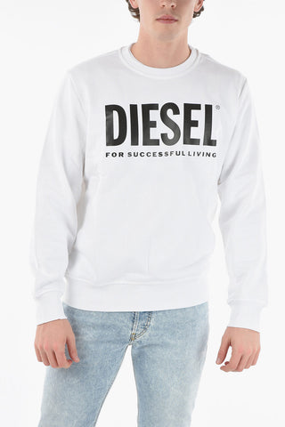 Cotton Contrasting Logo S-GIRK Crew-Neck Sweatshirt