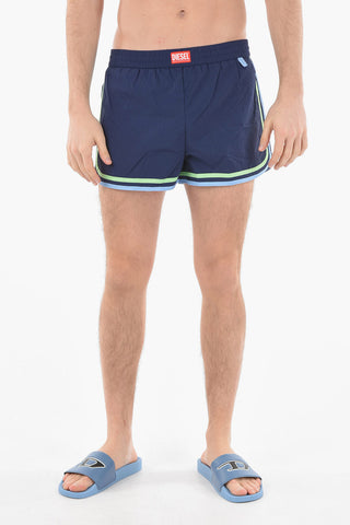 RED TAG Costume da Bagno Boxer BMBX-REEF-30 in Nylon con Bande a Contrasto