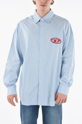 Striped S-DOUBLY Shirt with Embroidered Logo