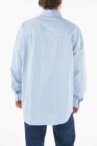 Striped S-DOUBLY Shirt with Embroidered Logo