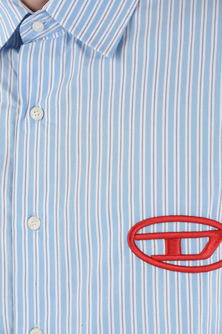 Striped S-DOUBLY Shirt with Embroidered Logo