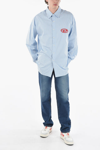 Striped S-DOUBLY Shirt with Embroidered Logo