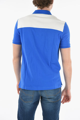 Two Tone Piquè Cotton T-SMITH-YOKE Polo Shirt