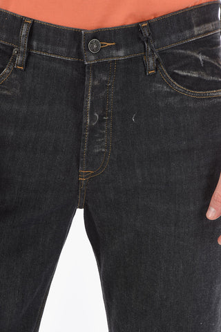 Stretch Denim Tapered Fit D-FINING Jeans 17cm L.32