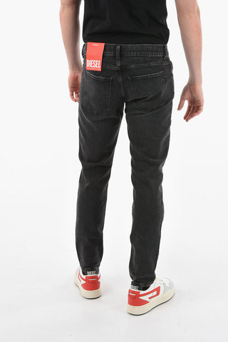 Mid Waist Distressed D-STRUKT Slim Fit Jeans 16cm L32