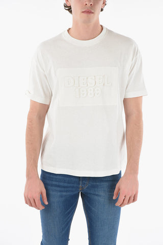 Crew-neck T-Shirt with Patched Logo