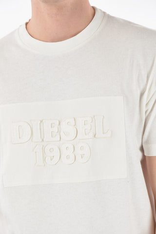 Crew-neck T-Shirt with Patched Logo