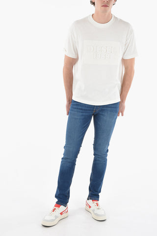 Crew-neck T-Shirt with Patched Logo