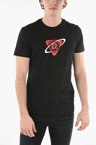 T-shirt Girocollo T-DIEGOS-K24 in Cotone con Stampa Frontale
