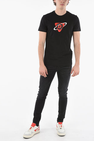 T-shirt Girocollo T-DIEGOS-K24 in Cotone con Stampa Frontale
