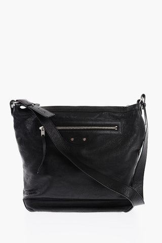 Outer Pocket CLASSIC DAY Textured Leather Shoulder Bag