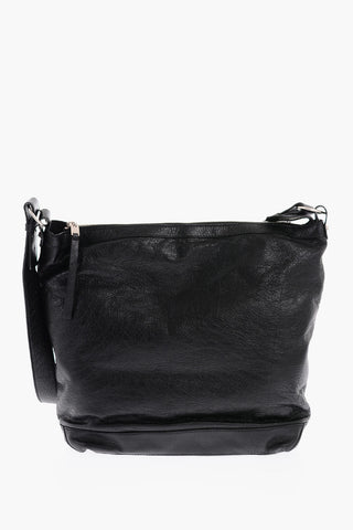Outer Pocket CLASSIC DAY Textured Leather Shoulder Bag