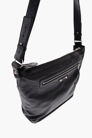 Outer Pocket CLASSIC DAY Textured Leather Shoulder Bag