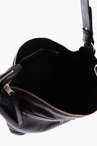 Outer Pocket CLASSIC DAY Textured Leather Shoulder Bag