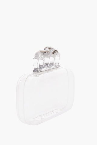 Transparent SKULL FOUR RING Clutch