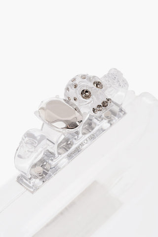 Transparent SKULL FOUR RING Clutch