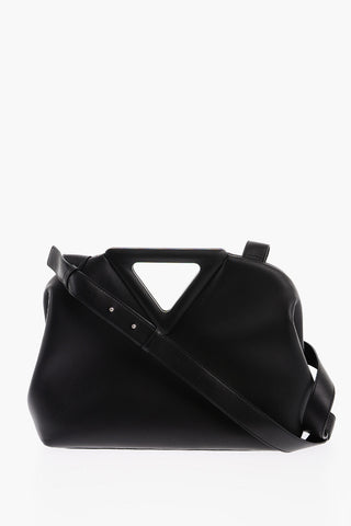 Leather THE TRIANGLE Handbag with Shoulder Strap