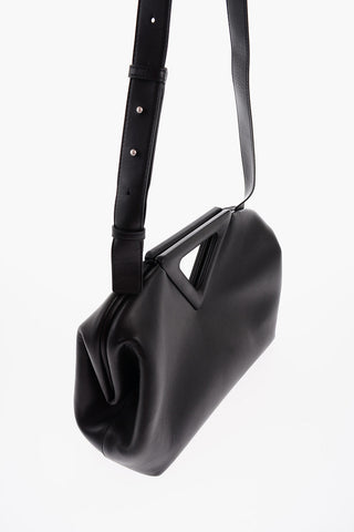Leather THE TRIANGLE Handbag with Shoulder Strap