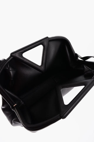Leather THE TRIANGLE Handbag with Shoulder Strap