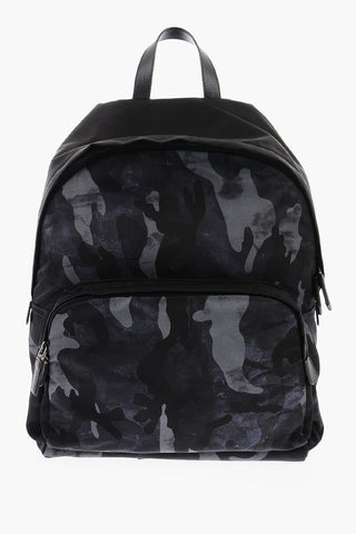Front Pocketed Camouflage Nylon Backpack