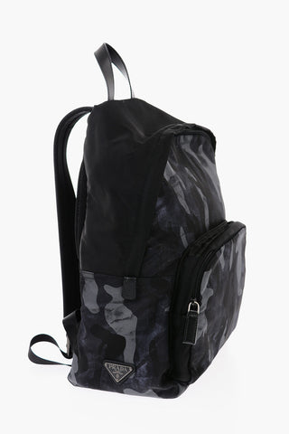 Front Pocketed Camouflage Nylon Backpack