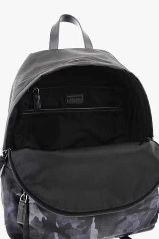 Front Pocketed Camouflage Nylon Backpack