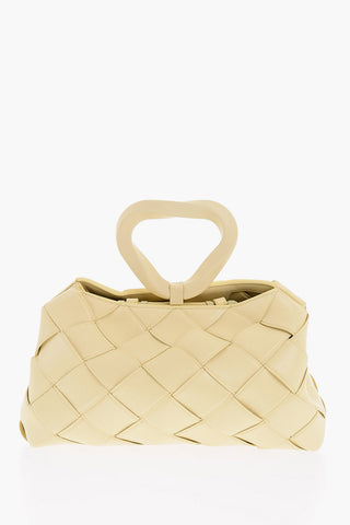 Borsa a Mano RING GRASP in Pelle Intrecciata con Tracolla
