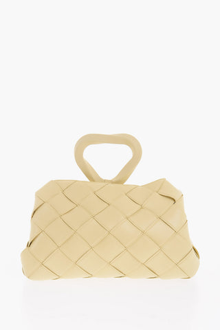 Borsa a Mano RING GRASP in Pelle Intrecciata con Tracolla