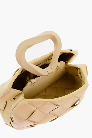 Borsa a Mano RING GRASP in Pelle Intrecciata con Tracolla