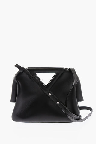 Leather POINT handbag with Shoulder Strap