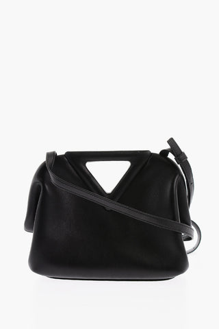 Leather POINT handbag with Shoulder Strap