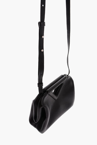 Leather POINT handbag with Shoulder Strap