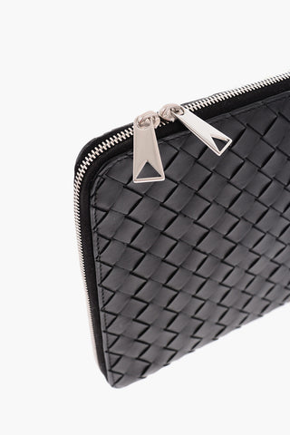 Pochette Porta Documenti in Pelle Intrecciata