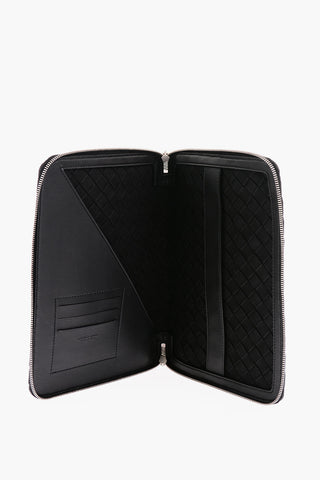 Pochette Porta Documenti in Pelle Intrecciata