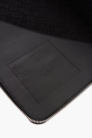 Pochette Porta Documenti in Pelle Intrecciata