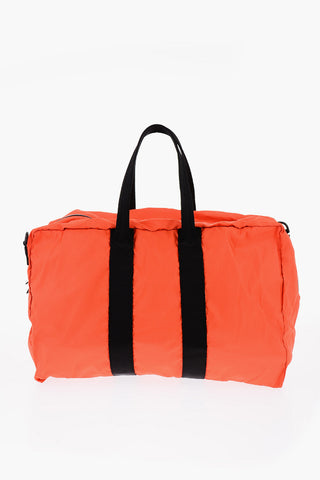Logoed Patch Nylon Travel Duffel Bag