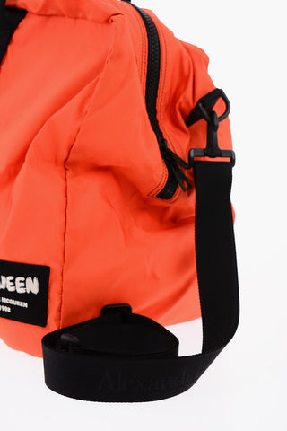 Logoed Patch Nylon Travel Duffel Bag