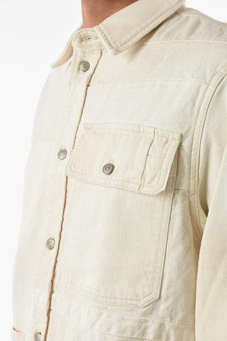 Logoed Buttons Denim D-HORUS-SP Overshirt