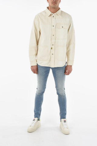 Logoed Buttons Denim D-HORUS-SP Overshirt